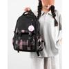 Korean Style Printed Nylon Backpack for Students Large Capacity School Bag Fashionable Commute Shoulder Bag with 15 Inch Laptop Compartment KTB