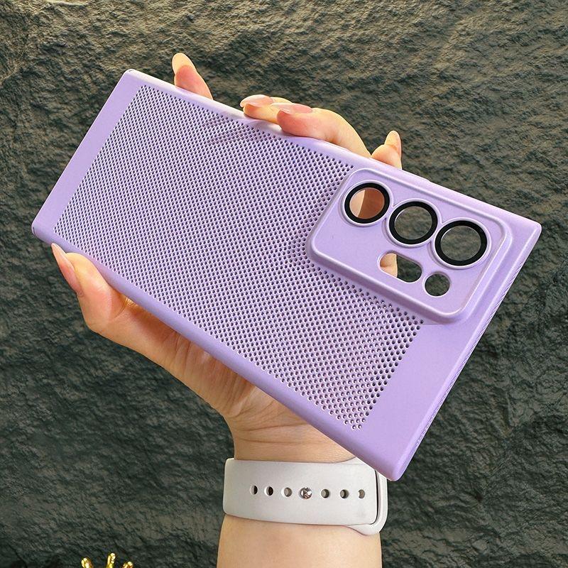Heat Dissipation Breathe Phone Case for Samsung Galaxy S23 Ultra S22 Plus S21 FE S20 Note 20 10 Luxury Ultra Thin Cooling Cover