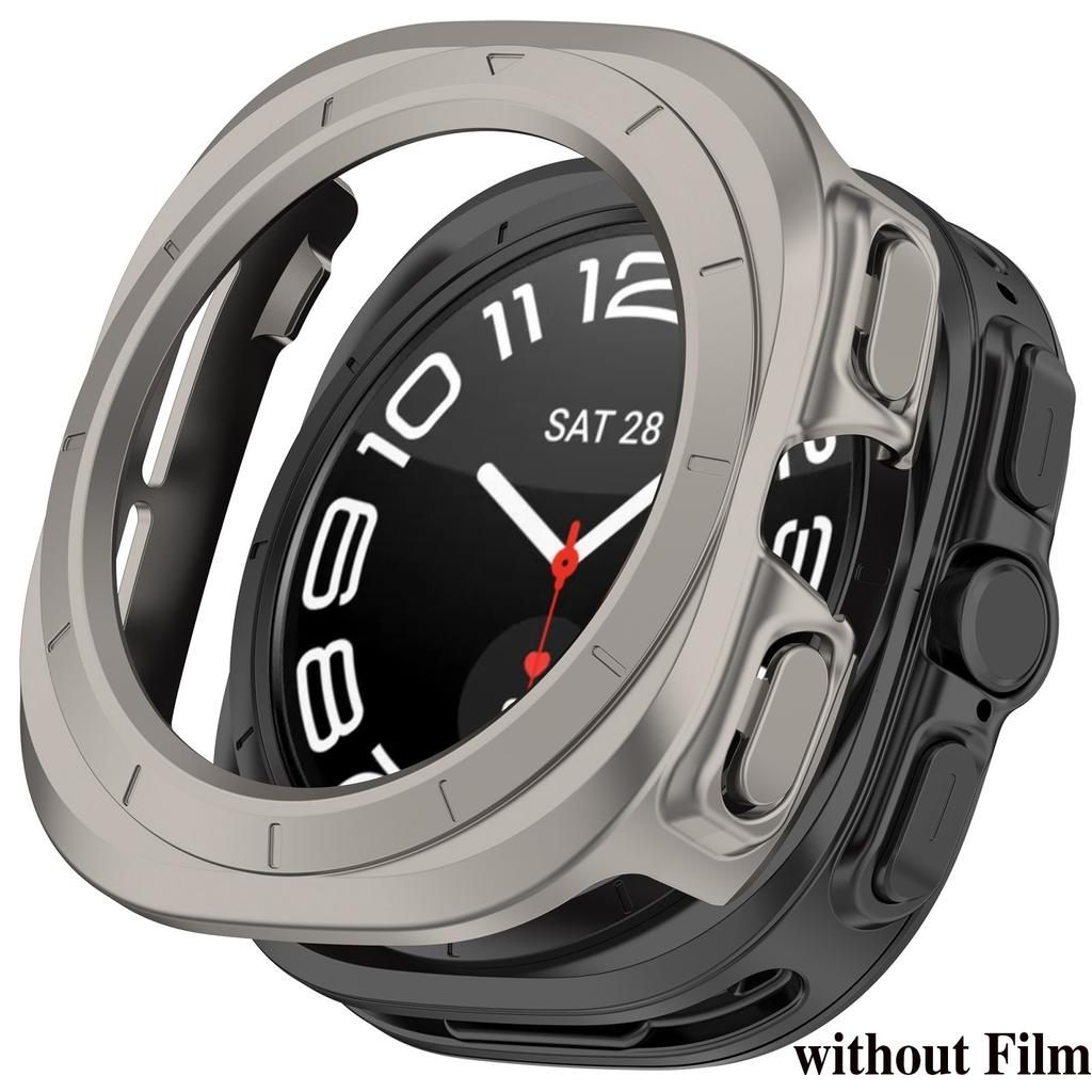 PC Case for Samsung Galaxy Watch 7 Ultra 47mm Tempered Glass Anti-scratch Screen Protector Bumper Protective Cover Accessories