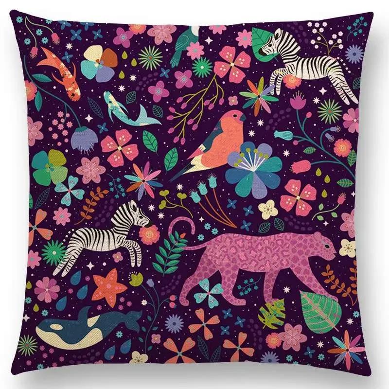 Neueste Niedliche Cartoon-TiereKissenbezug Fuchs Flamingo Katze Schwan Vogel Narwal Kissenbezug Design Verfügbar