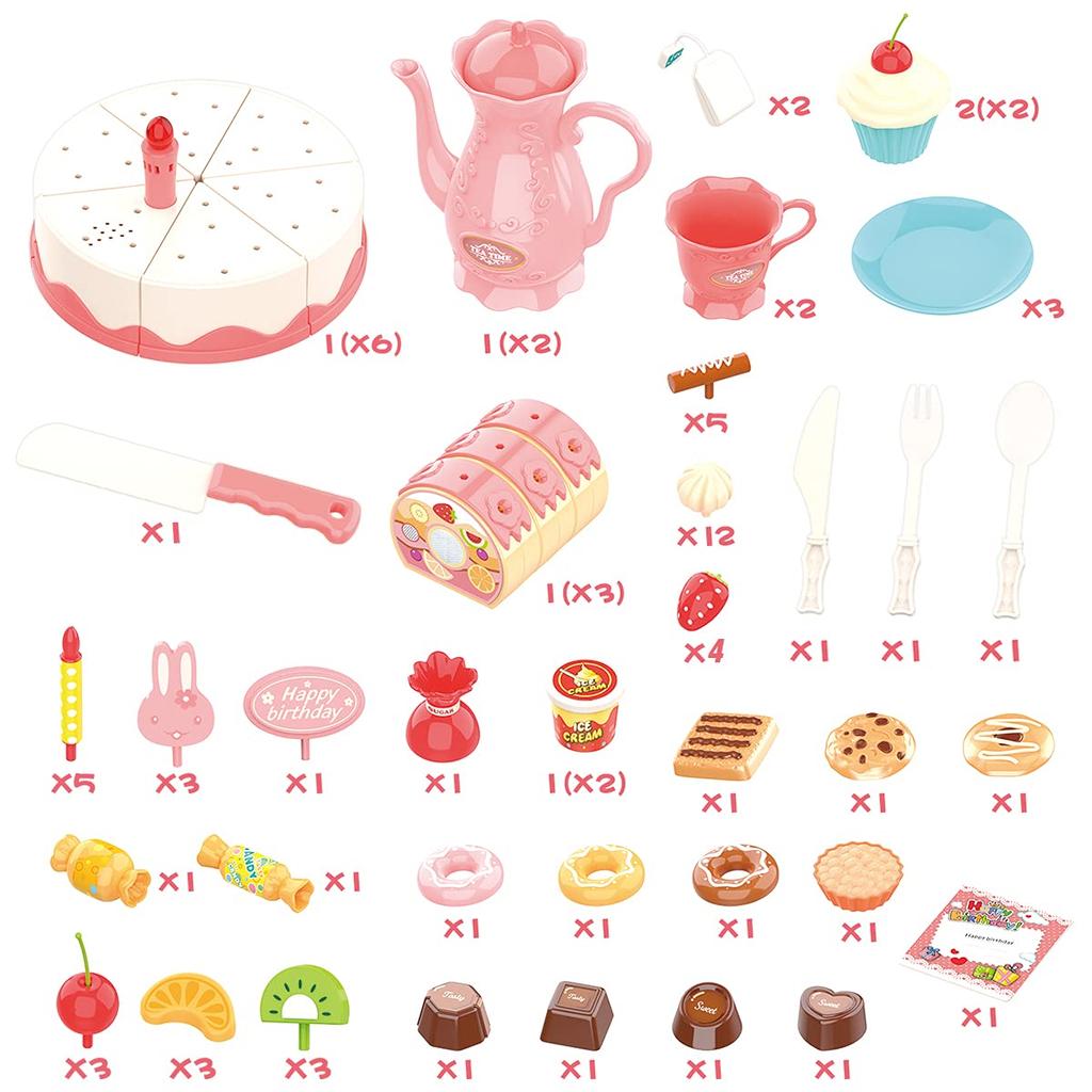 REMOKING Pretend Play Cake 82 Pretend Play DIY Christmas Gift Set, Pieces, Toy, Ingredients, Dessert, Play, Kids, Boys, Girls, Birthday,