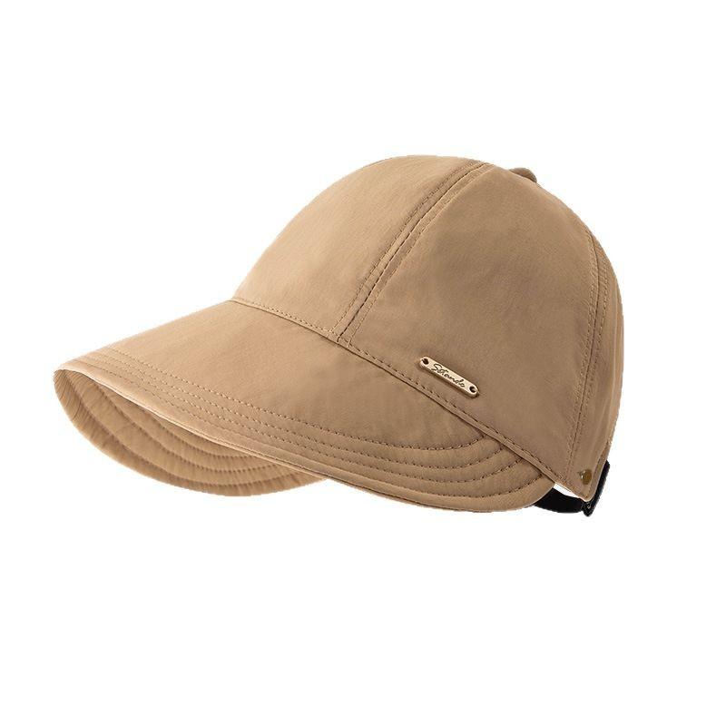 Spring and summer thin fashion fisherman hat for women, with large brim to cover the face and protect from the sun, can be styled with a ponytail,