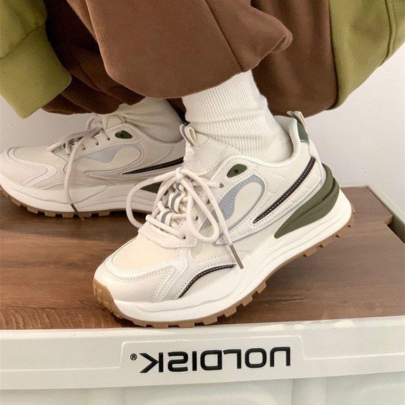 Popular - After Communication - Mesh Rubber Low Heel (less Than 3cm) Single Shoes Deep Mouth PU Sneakers Flat
