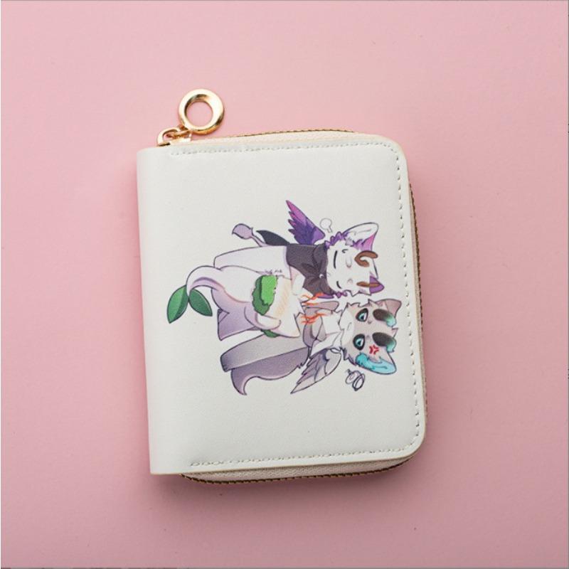 New Fresh and Sweet Women's Wallet Anime Cartoon Leather Embossed Wallet Change Bag Storage