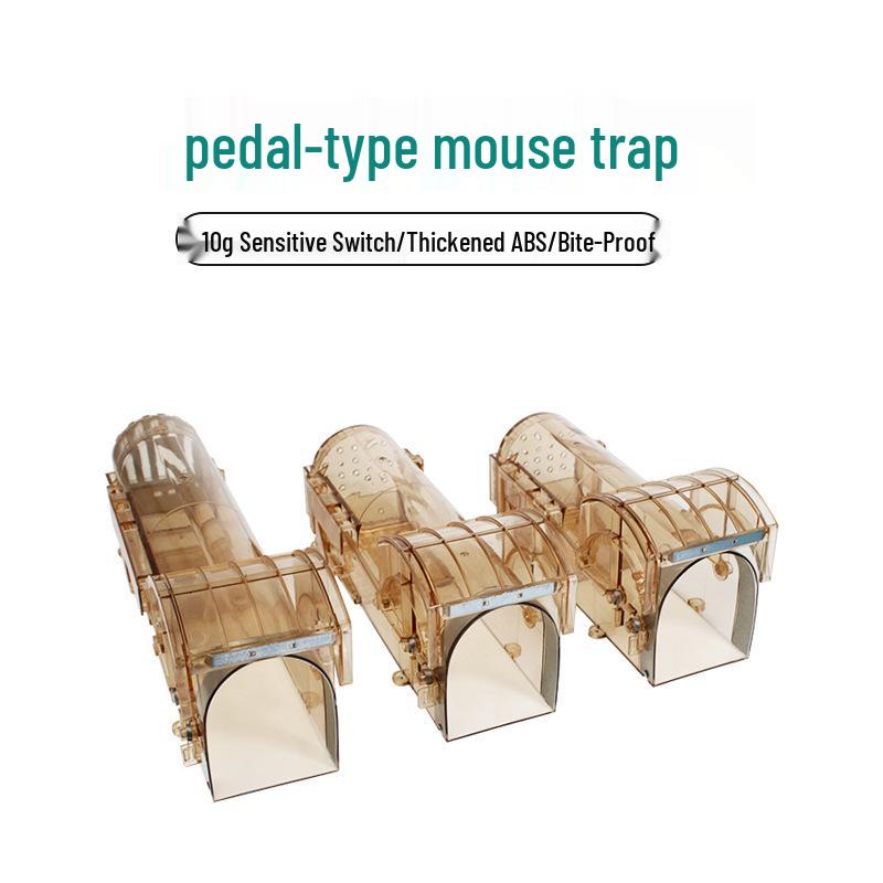 Pedal-Activated Eco-Friendly Non-Toxic Long Cage Mouse Trap