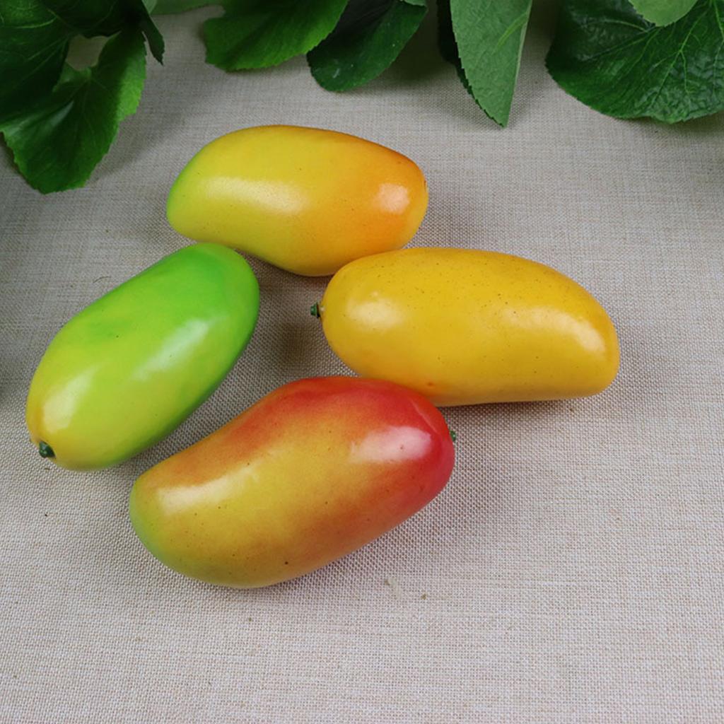 2 peças Mangas de Simulação para Exposição de Armário de Cozinha Frutas Falsas Realistas para Decoração de Casa Adereços para Fotos de Comida