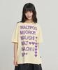 WAIKEI Maltipoo Lettering Color Block Short Sleeve T-Shirt Lemon