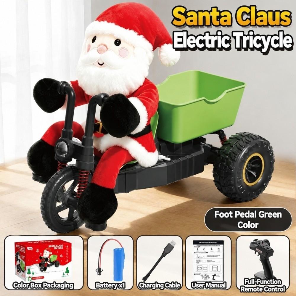 Santa Claus Doll Figure RC Tricycle Cartoon Remote Control Drift Car Christmas Gift