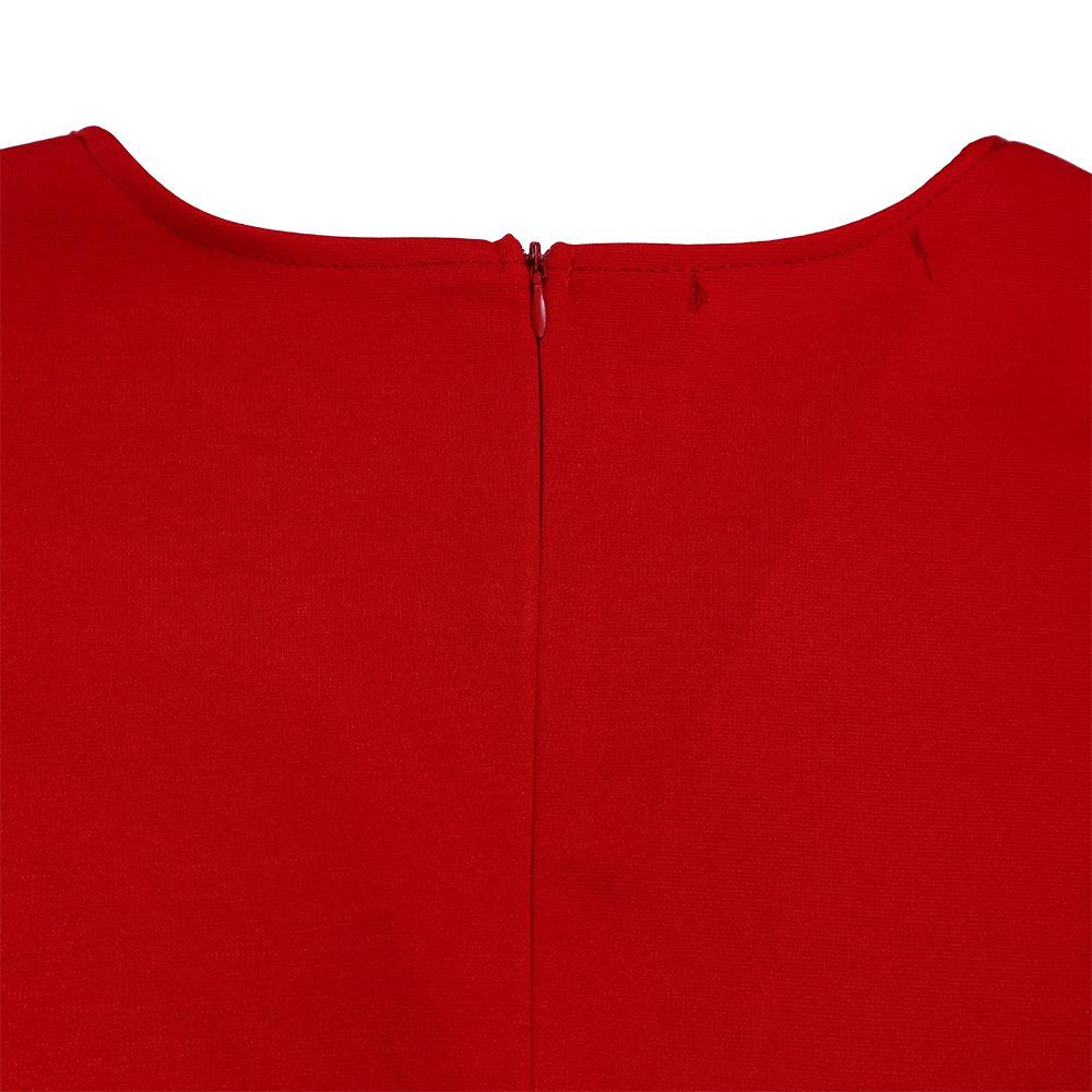 IHUASU Women's Summer Short Sleeve V-Neck Bubble Sleeve V-neck Bag Hip Professional OL Temperament Tong Le High Waist Dress