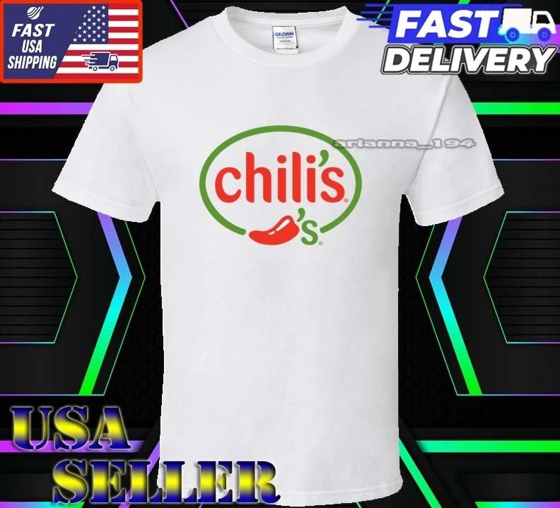 New Shirt Chili s Restaurant Logo T-Shirt Funny American Usa Unisex Size S-5XL L