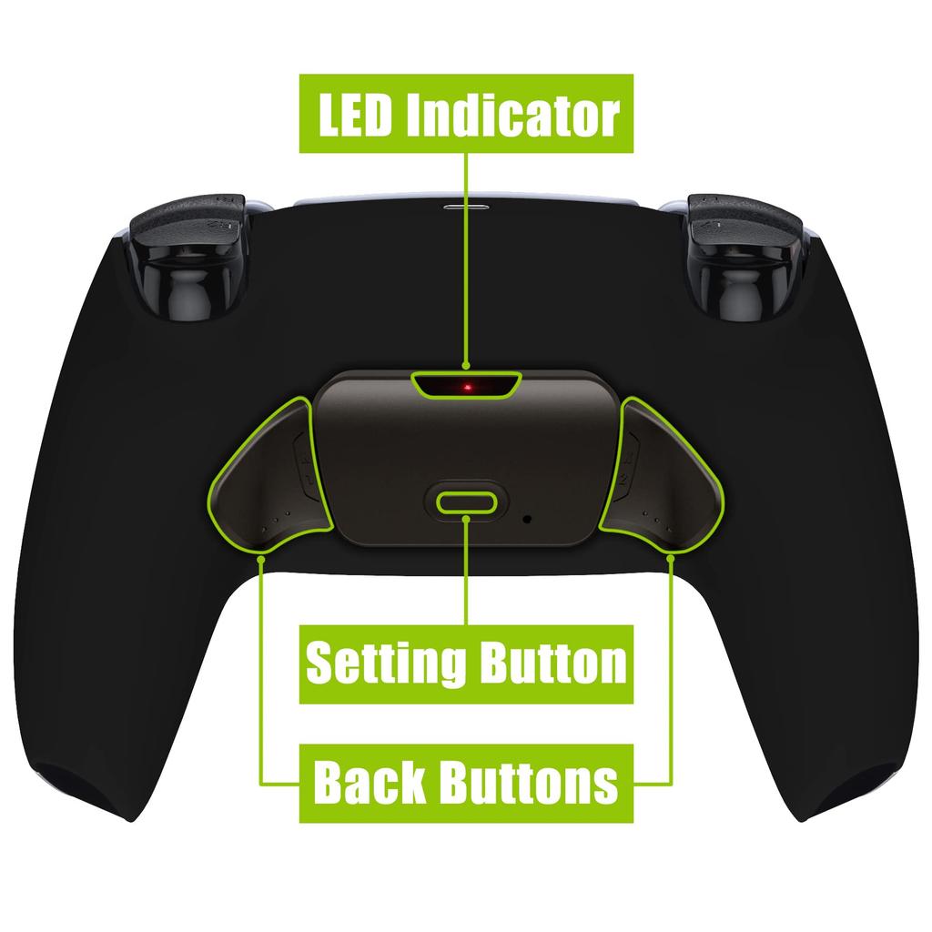 eXtremeRate Back Paddle Programming Kit for PS5 Controllers and Pure Color Metal Version Remap Includes Upgrade Board and Redesigned Back Case Back