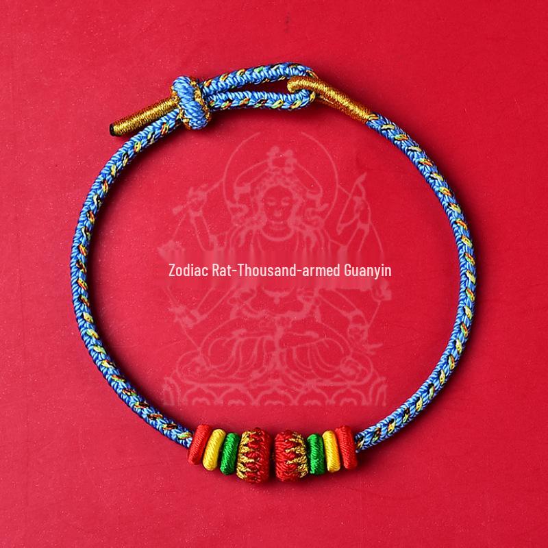 2026 Year of the Horse Red String Bracelet - Zodiac Benming Buddha Woven Rope for Men and Women