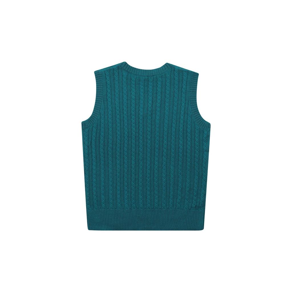 BALBI Cable V-Neck Wool Knit Vest