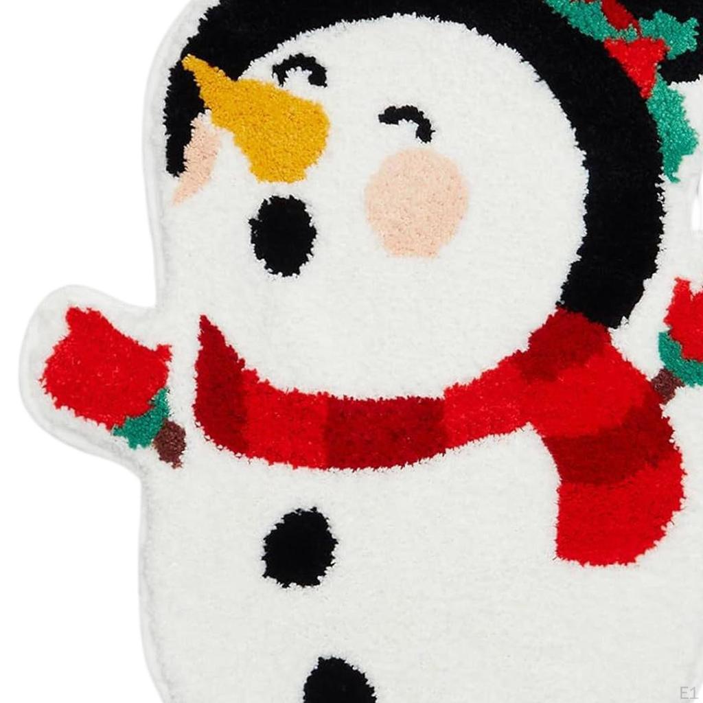Christmas Bathroom Rug Area Decorative Anti Slip Cartoon Carpet Bath for Living Room Home
