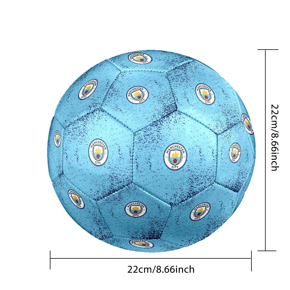 Manchester CitySoccer Ball Colorful All Ages Machine Stitched PVC Competition Ready Durable High-Bounce