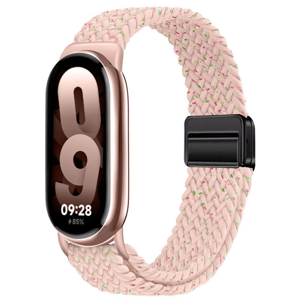 Nylon Braided Loop Strap for Xiaomi Band 10 9 Adjustable Magnetic Buckle Replaceable Bracelet for Mi Band 8 9 Correa Accessories