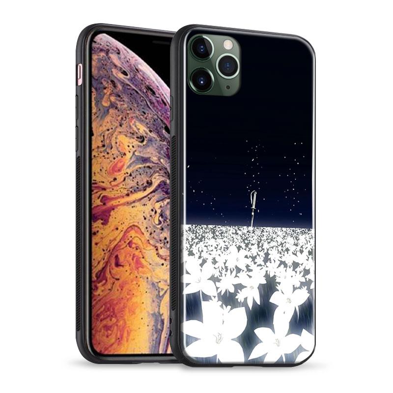 Nier Automata Lunar Tear Kunstglass Myk Silikon Telefondeksel Skall for iPhone SE 6s 7 8 Plus X XR XS 11 12 13 Mini Pro Max