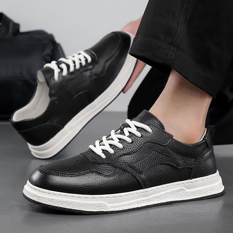 Little white shoes men's color matching breathable thick sole 2025 summer thin new popular casual shoes dad shoes sports board shoes