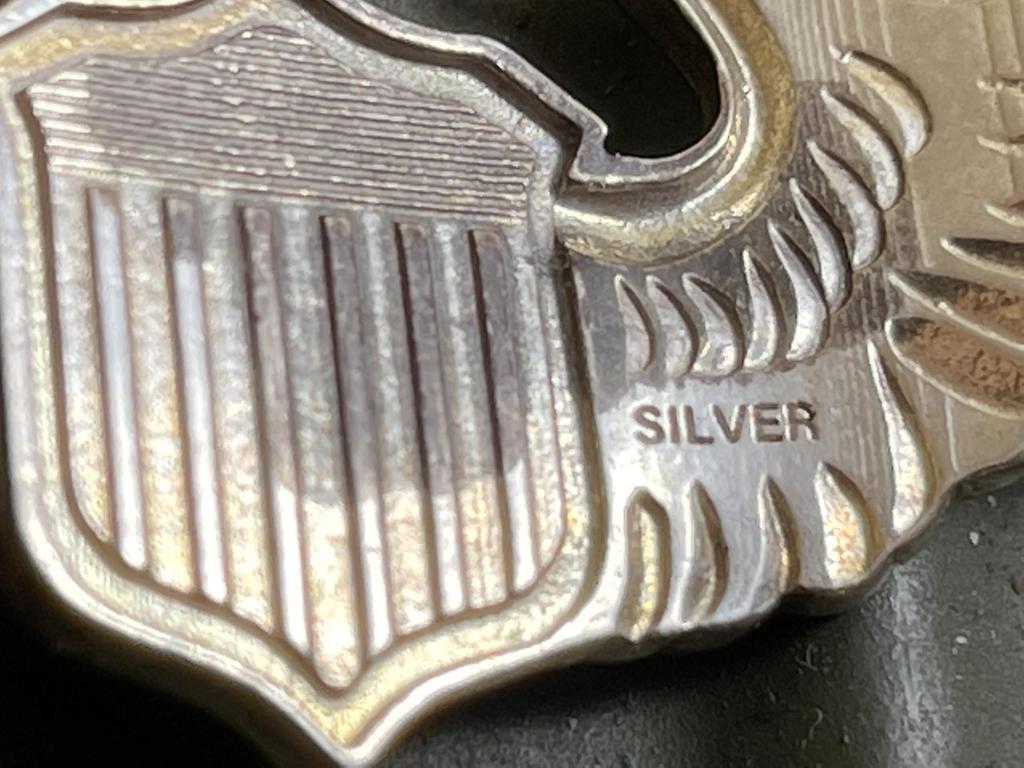 Militärtyp Vintage 925 Silber Pilot Flügel M.R.M.W. Herrenuhr, A-17