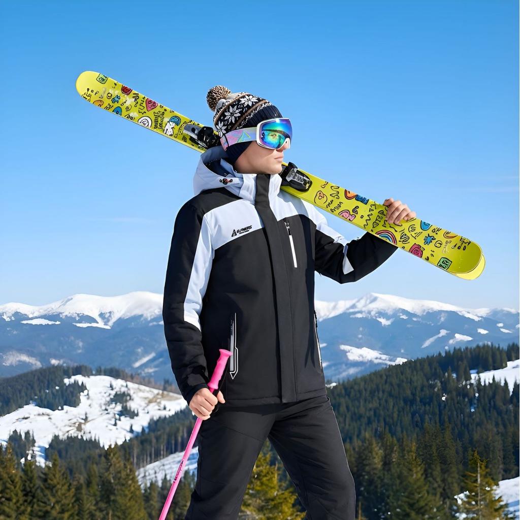 Men's Winter Warm Ski Jackets Waterproof Insulated Waterproof Snow Jacket With Hood Outdoor Breathable Skiing Coat Windproof Snowboard Jackets for Men