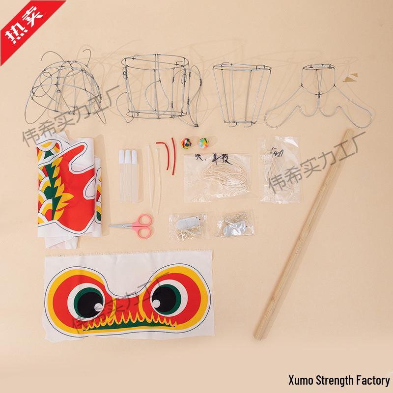 Handmade Intangible Cultural Heritage Carp Lantern - Red Flower Design, Mid-Autumn Festival, Year of the Horse Celebration