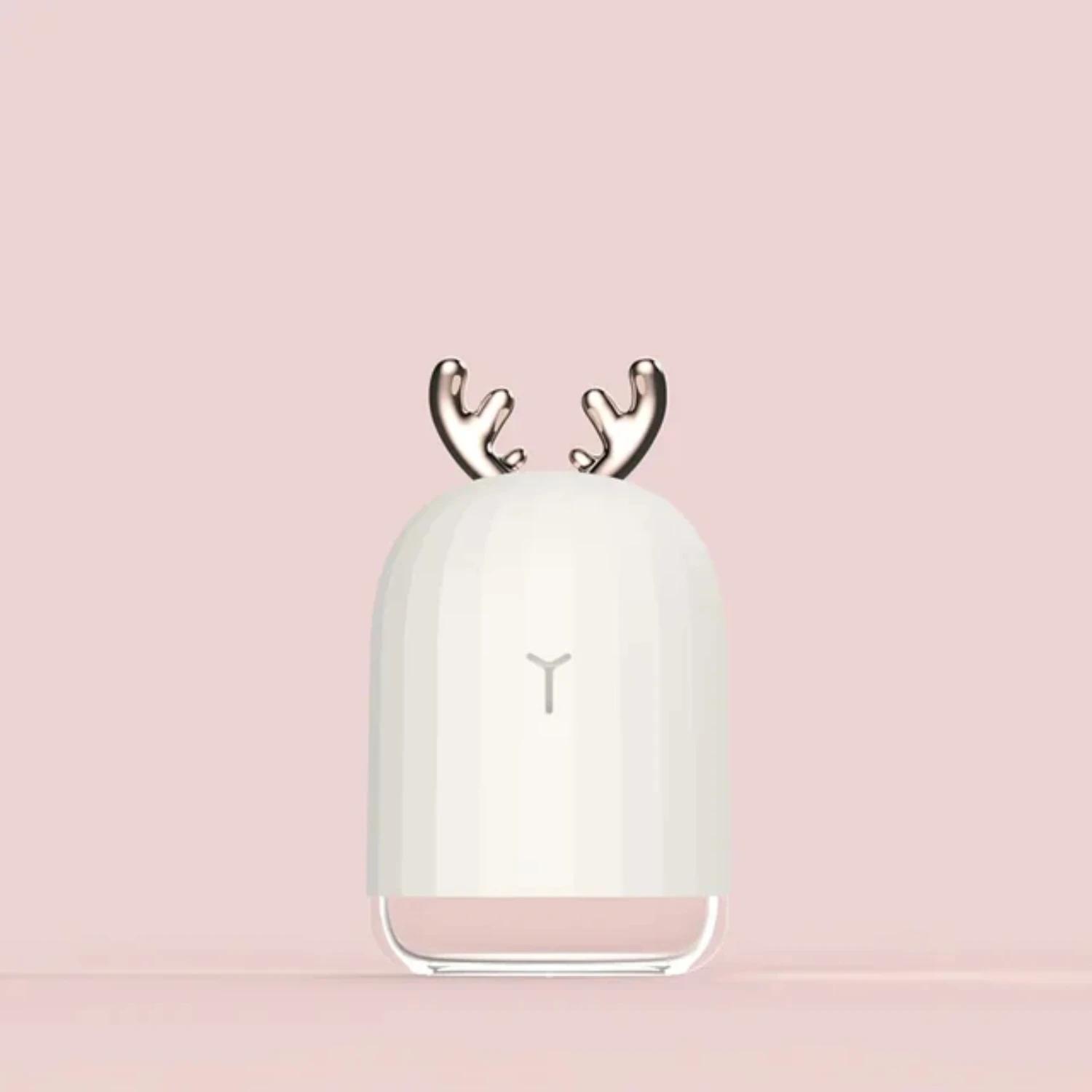 

Light Portable Mini Aromatherapy LED Deer Night USB Atomizer Humidifier Humidifier Essential Air Oil Diffuser white