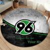 Hannover 96 Custom Name Round Area Rug,Carpet Rug for Living Room Bedroom Sofa Playroom Decor,Non-slip Floor Mat