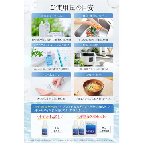 Nanominex High-Concentration Mineral Solution [Supervised by a Cosmetic Surgeon and a Medicinal Nutrition Expert] [Contains Over 60 Minerals from Biot