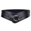 Women Fashion Retro Waist Belt Elasticity Solid Color Pin Buckle Wide Waistband