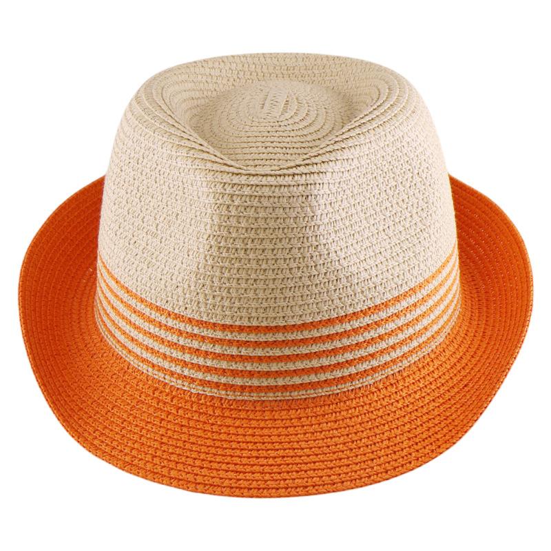 Independent Station Adjustable Short Brim Color Sunshade Summer Straw Hat Top Hat Beach Hat