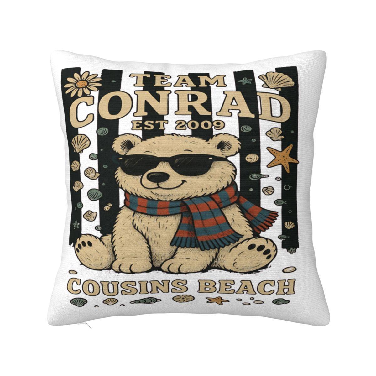 Team Conrad Junior Mint Bear Pillow Cover Funny Pillow Case For Sofa Home Decoration Cushion Cover Square Pillowcases Gift 30cmx30cm