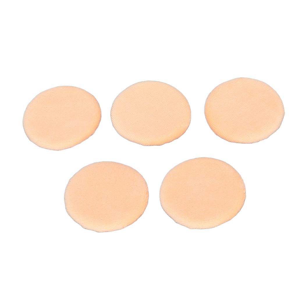 5Pcs Powder Puff Soft Texture Washable Good Powder Grasping Three Colors Available Face Makeup Powder PuffOrange