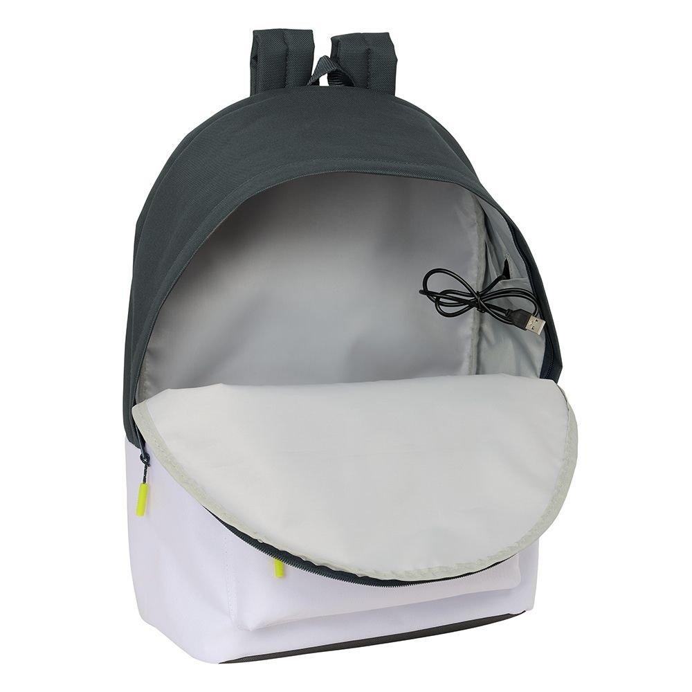Real Madrid Sportrucksack mit USB und Laptopfach Doppelrucksack 612554820 mehrfarbig