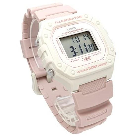 CASIO Standard Digital Wristwatch W-218HC-4A2V Mens Womens Cheap Chipukashi Pink Beige Overseas Model