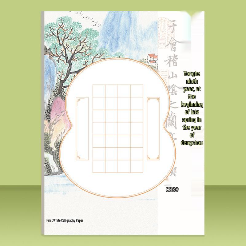 Tian Zi Ge Rutigt Kalligrafipraktikblock för Överspårning med Reservoarpenna