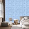 Polynesian Geometric Pattern Azure Wallpaper 50x1000