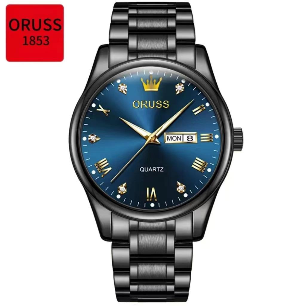 Men'S Fully Automatic Quartz Watch Luminous Waterproof Calendar Diamond-Encrusted Business Men'S Watch