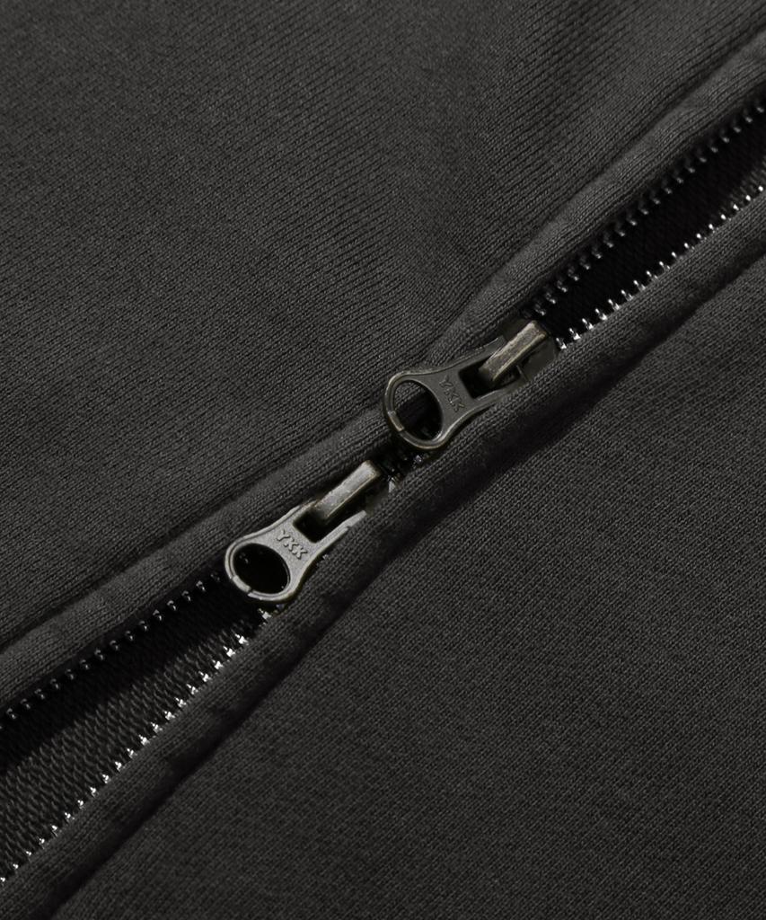 Trillion Domingo Pigment 2-Way Sweat Zip-Up (Charcoal)