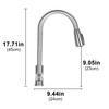 Rotatable Silver Stainless Steel Pull Out Type Faucet Sink Kitchen Water Mixer Taps Cold And Hot Water Head Nozzle New