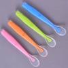 1pc Food Grade Silicone Cute Baby Feeding Tableware Non-Slip Baby Trainning Spoon with Storage Box