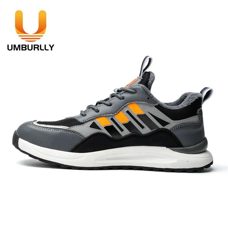 Customized Processing Winter Cotton Labor Insurance Shoes Men's Anti-smashing and Anti-piercing Safety Shoes Work Shoes Steel Baotou Construction Site