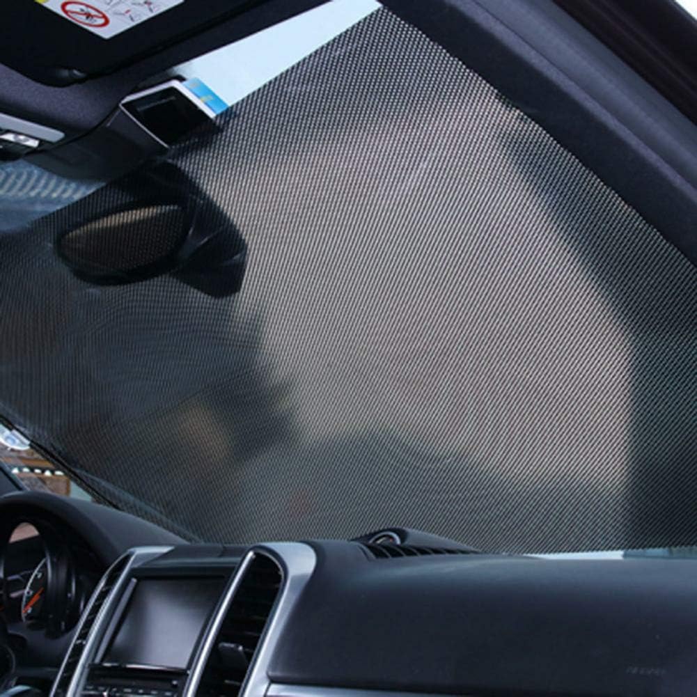 Car Side Window Sun Shade Retractable Auto Roll Curtain Visor Protects Baby and Kids Car Interior 40 * 60cm Black
