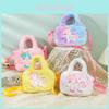 Cute Plush Unicorn Shoulder Bag For Kids Cartoon Design Soft And Fluffy Perfect For Kindergarten And Daily Use Purple
