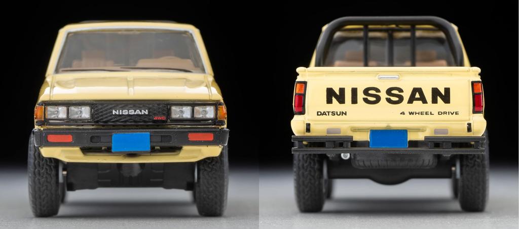 Tomytec Tomica Limited Vintage Neo LV-N321a Nissan 4x4 King Cab Truck (Yellow, North American Specification) - Fully Assembled