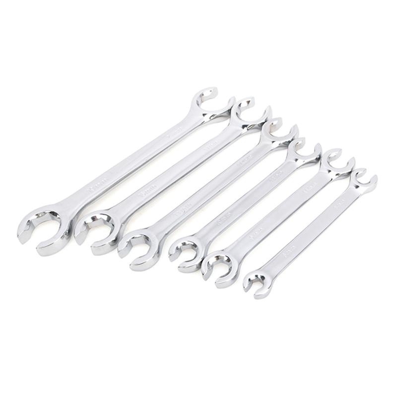 

Professional 6 Pieces for Cr-v Steel 6~21mm Tubing Flare Nut Wrench Set 6mm x 8mm 9mm x 11mm 10mm x 12mm 1