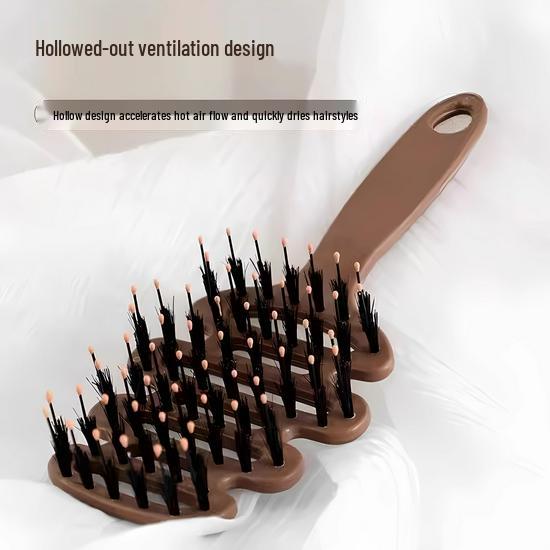 Pinecone Anti-Static Pig Bristle Massage Comb for Women