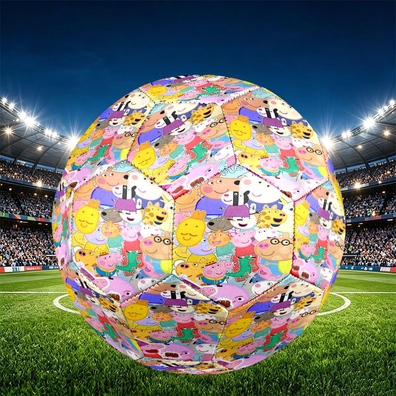Cartoon Animation Print Size 5 Soccer Ball, PU Wear Resistant Football for Match Training and Daily Practice, Birthday Gift for Soccer Fans