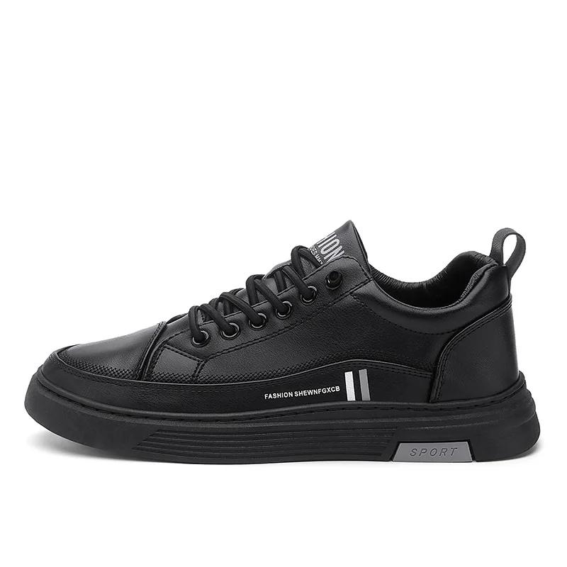 Fashion Men's Shoes 2025 Spring New Casual Shoes Fashionable Low Top Soft Soled Board Shoes Simple Thick Soled Breathable Single Shoes