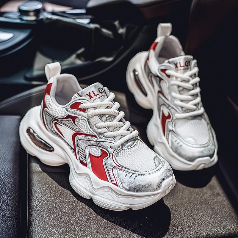 

2025 summer new men s shoes old retro ins trend dad shoes heightened 5cm fashion casual sports shoes 44