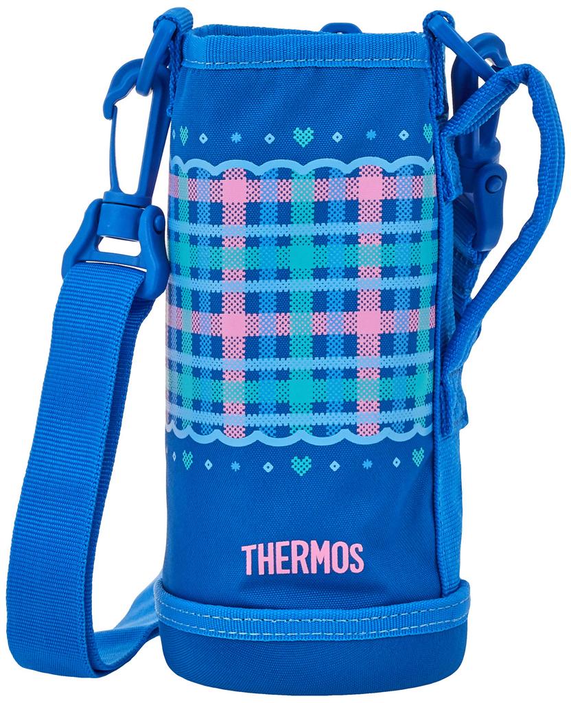 Thermos Ersatzflasche mit praktischer karierter blauer Zweiwege-Tasche FHO-800WF, (CHBL)